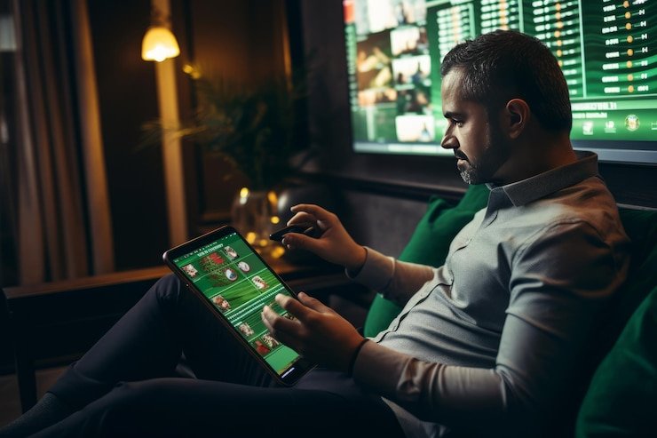 Dashboard pressplay menampilkan kategori sportsbook, live casino, dan slot games dalam satu platform